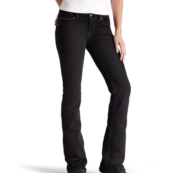 womens black western jeans